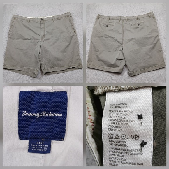 Tommy Bahama Other - Tommy Bahama Shorts Men 46R Khaki Cotton Stretch Casual read